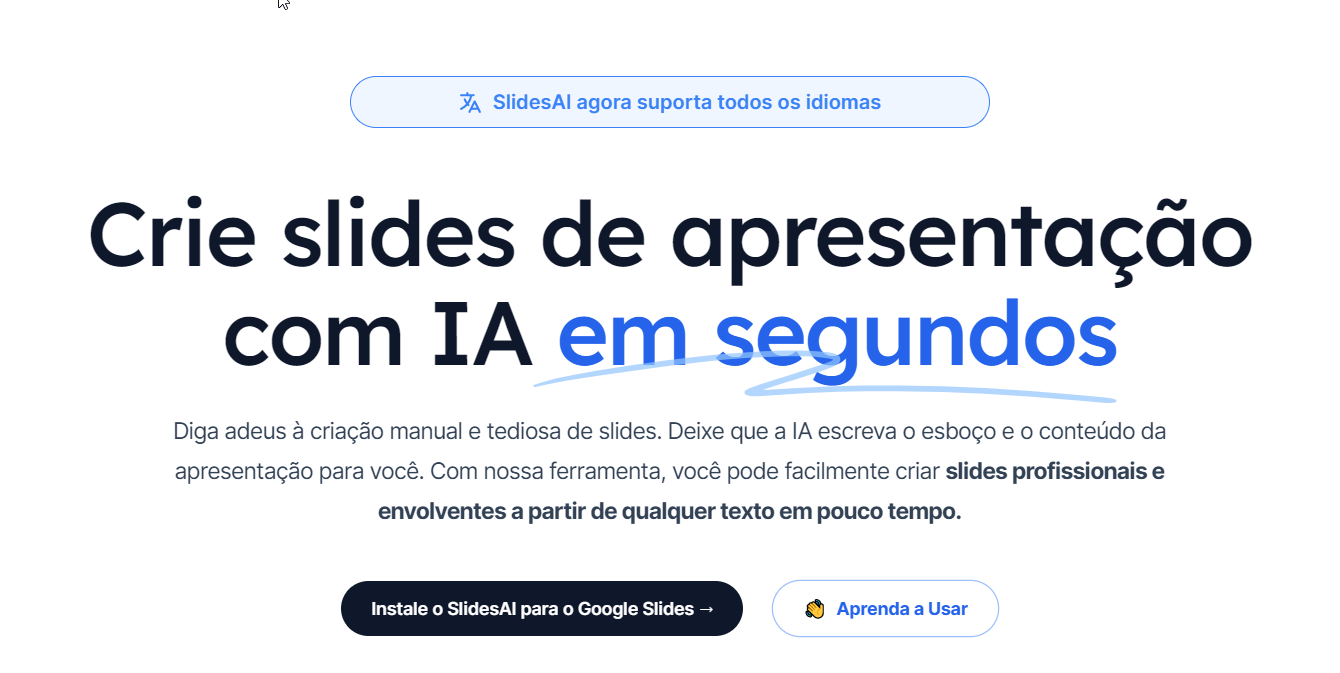 Imagem ferramenta SlidesIA