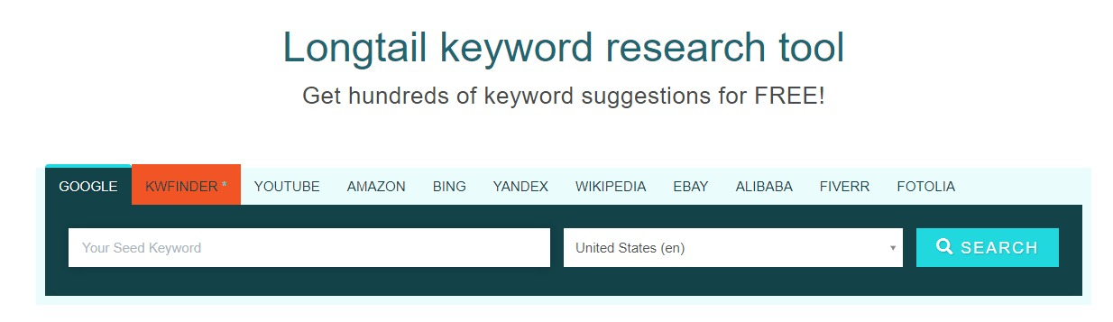 Imagem ferramenta Keyword Research Tool