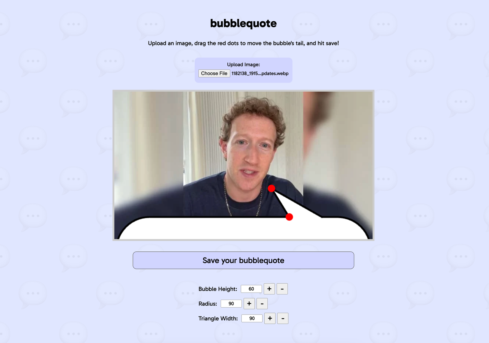 bubblequote: Gerar imagens de tweet de citação de bolha de fala para x/twitter