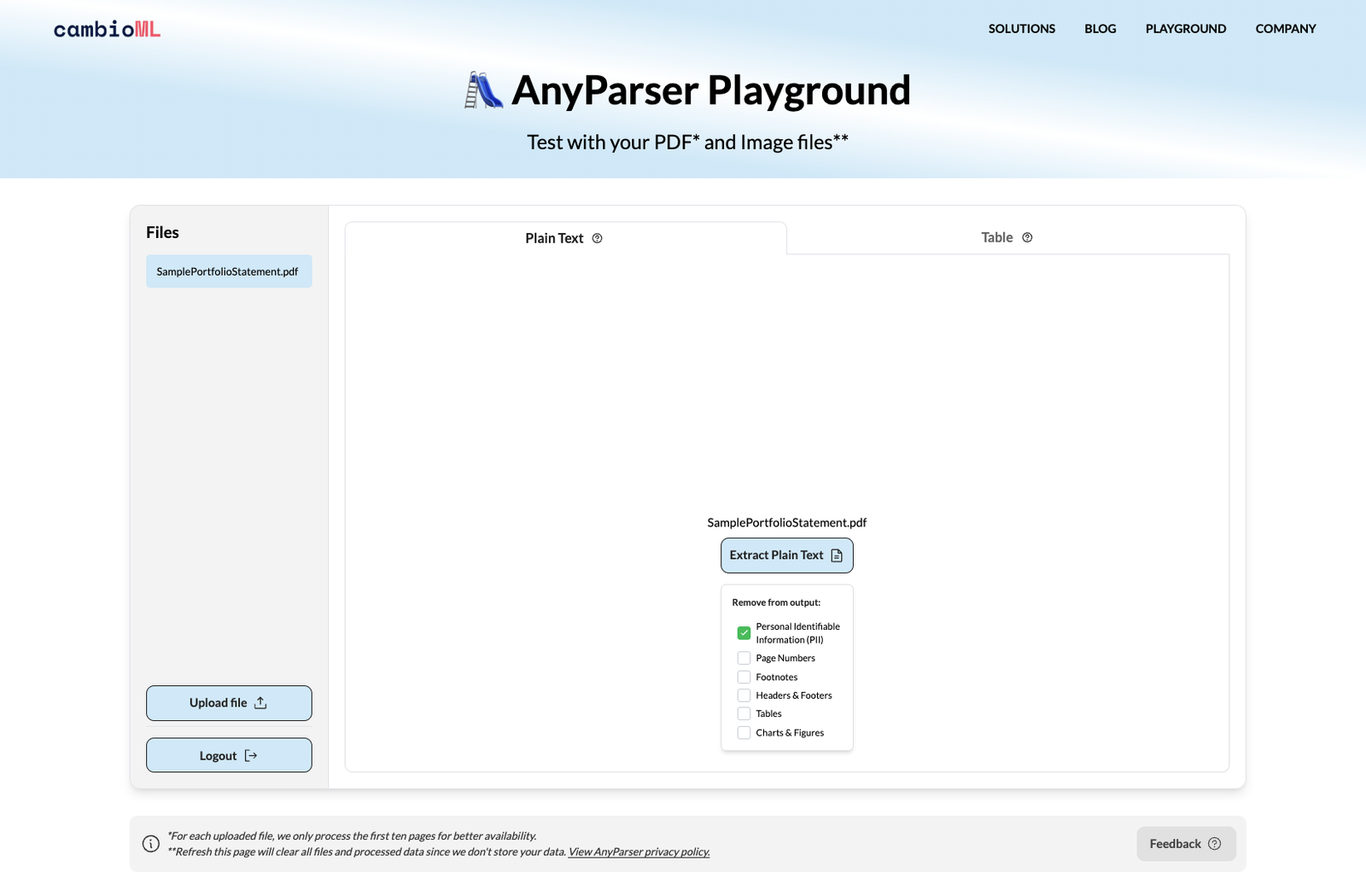 AnyParser: Extração de dados precisa e privada.