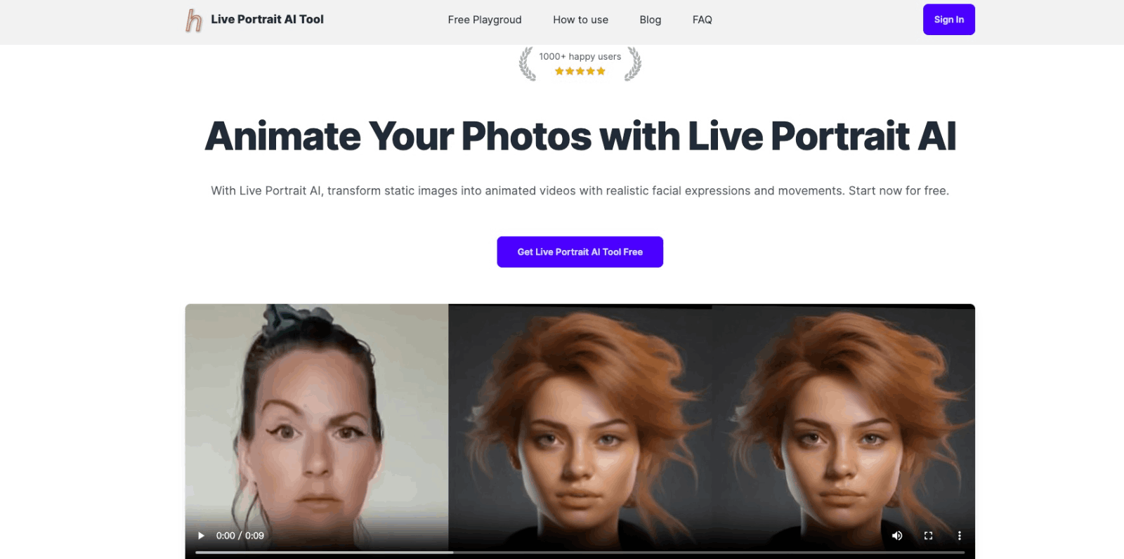 Live Portrait AI Tool