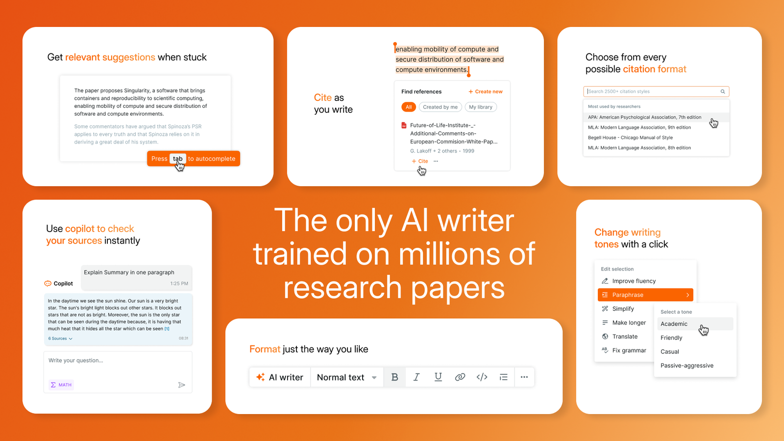 SciSpace AI Academic Writer