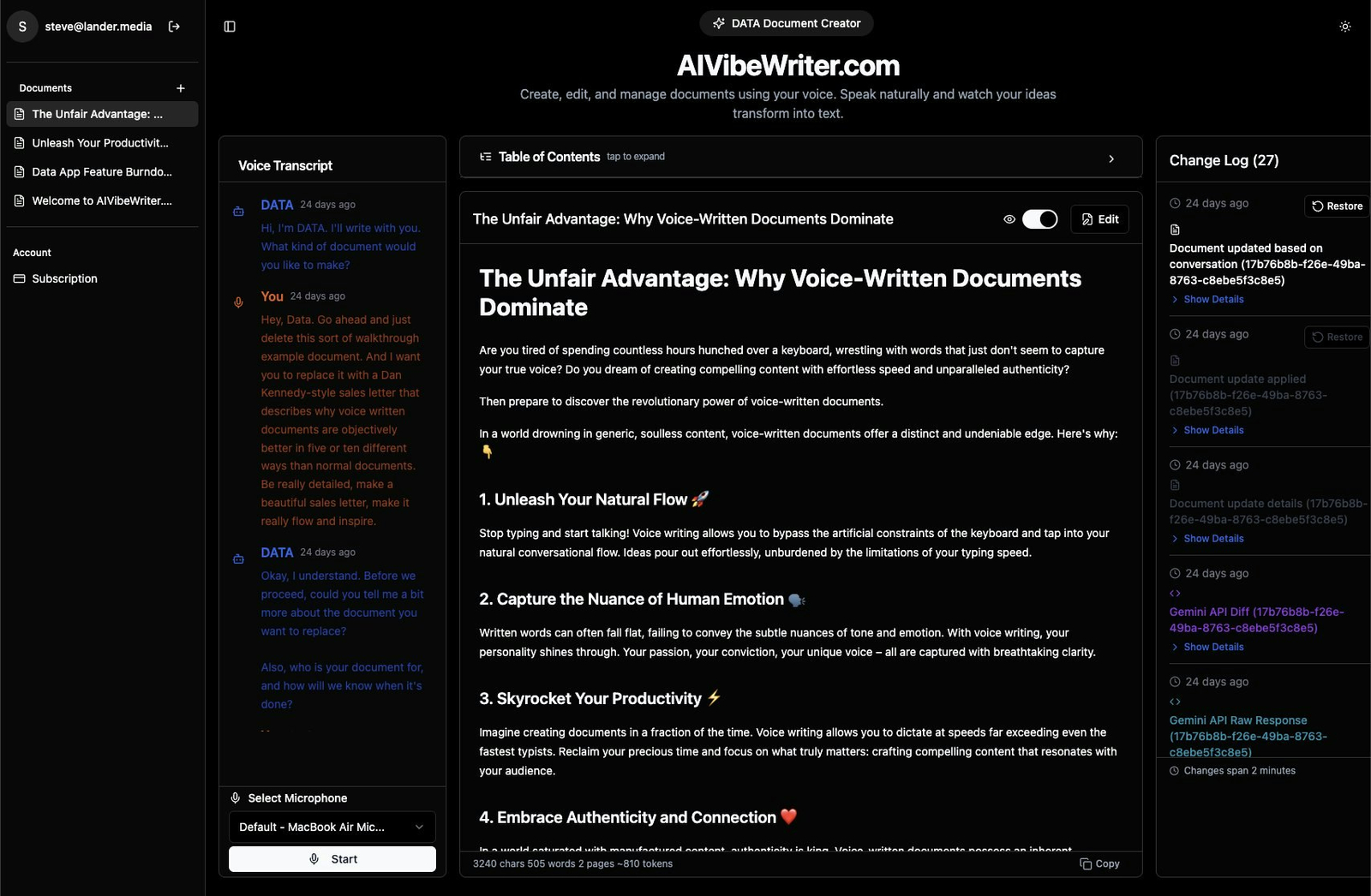AIVibeWriter