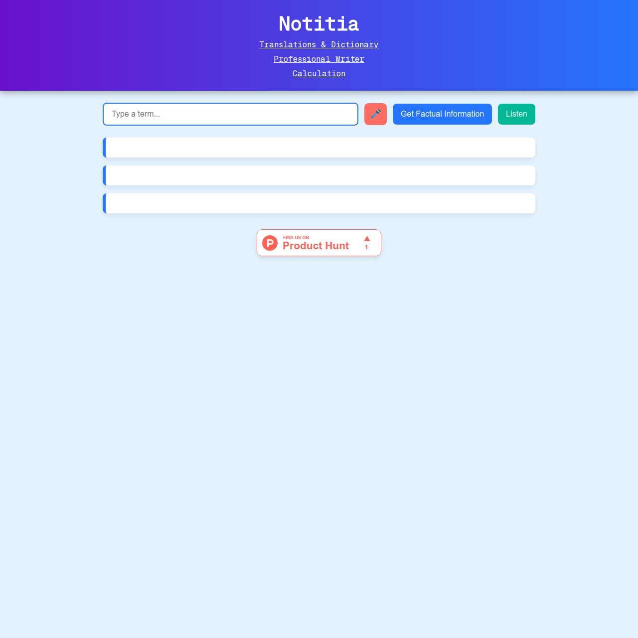 Notitia