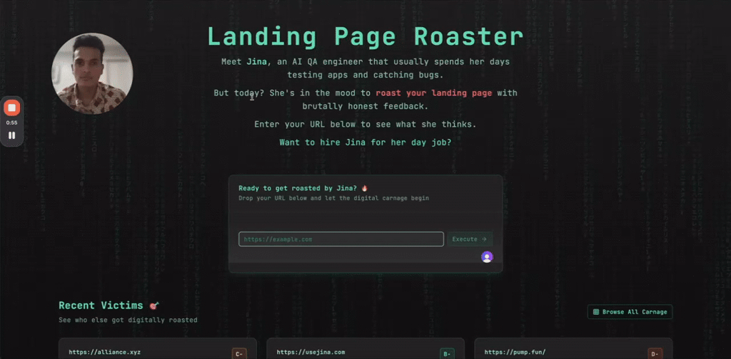 AI Landing Page Roaster