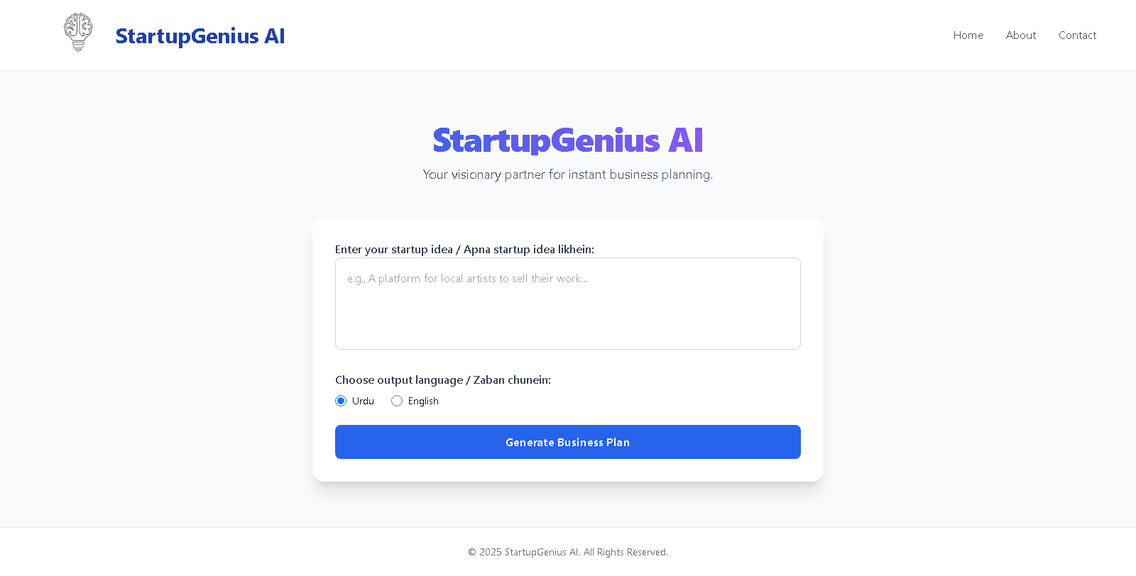 StartupGenius AI