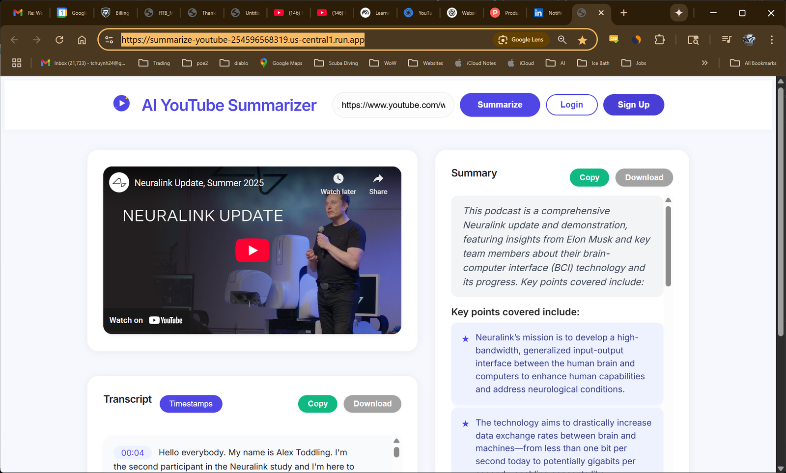 AI YouTube Summarizer