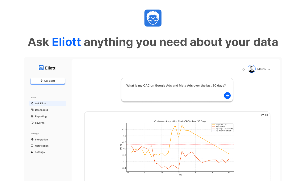Eliott – Ask anything about your data
