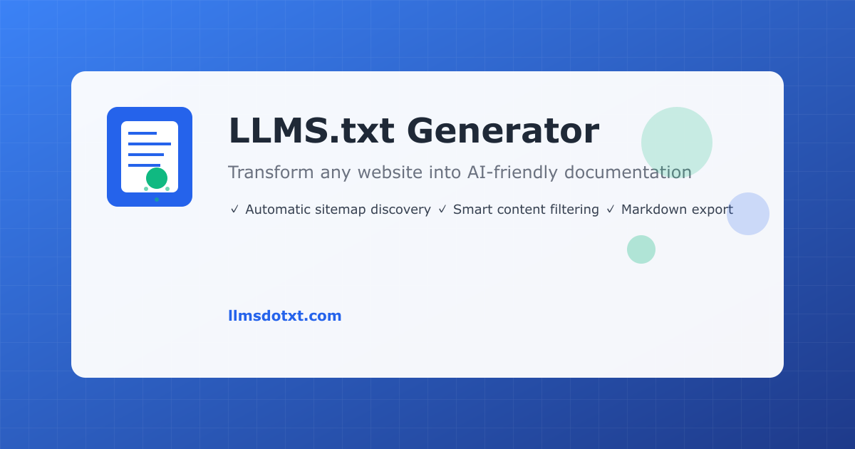 LLMS.txt Generator
