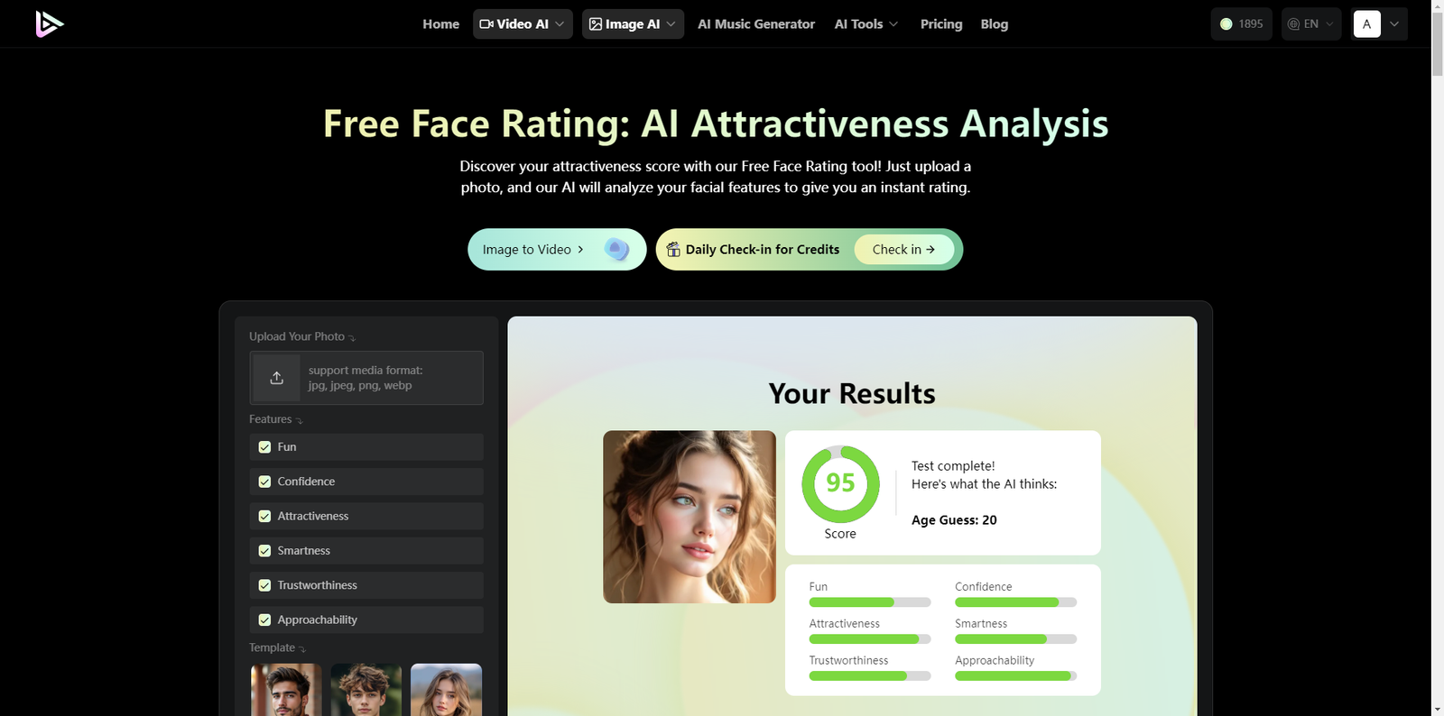 VideoWeb Face Rating