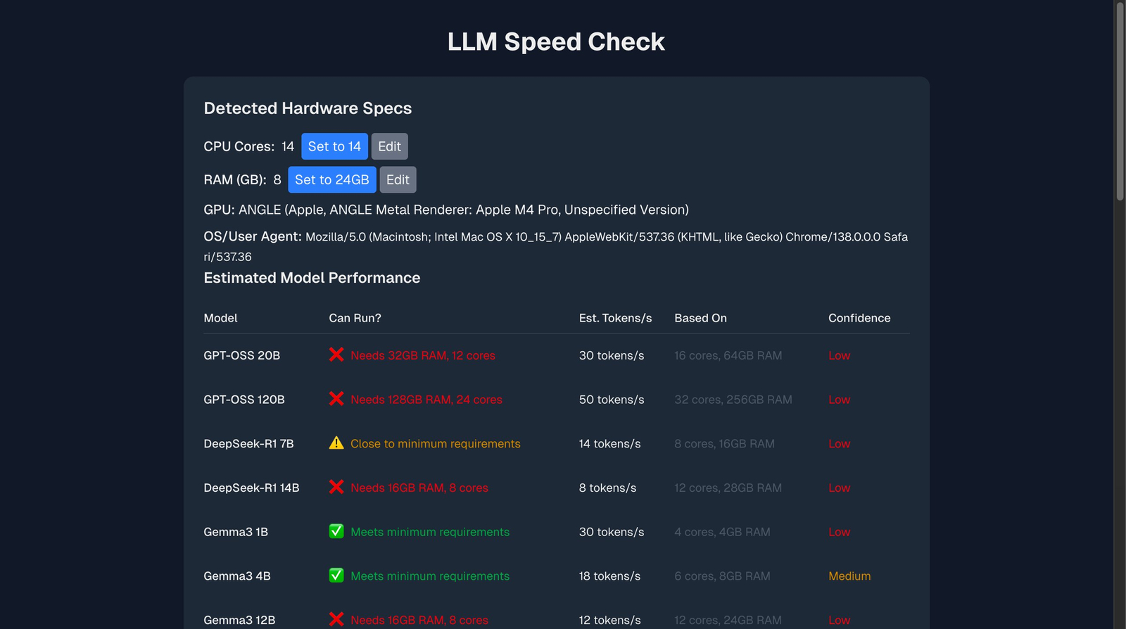 LLM Speed Check