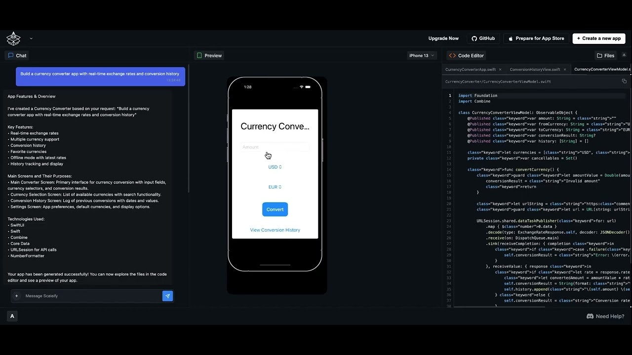 Scaleify – Native iOS apps in minutes