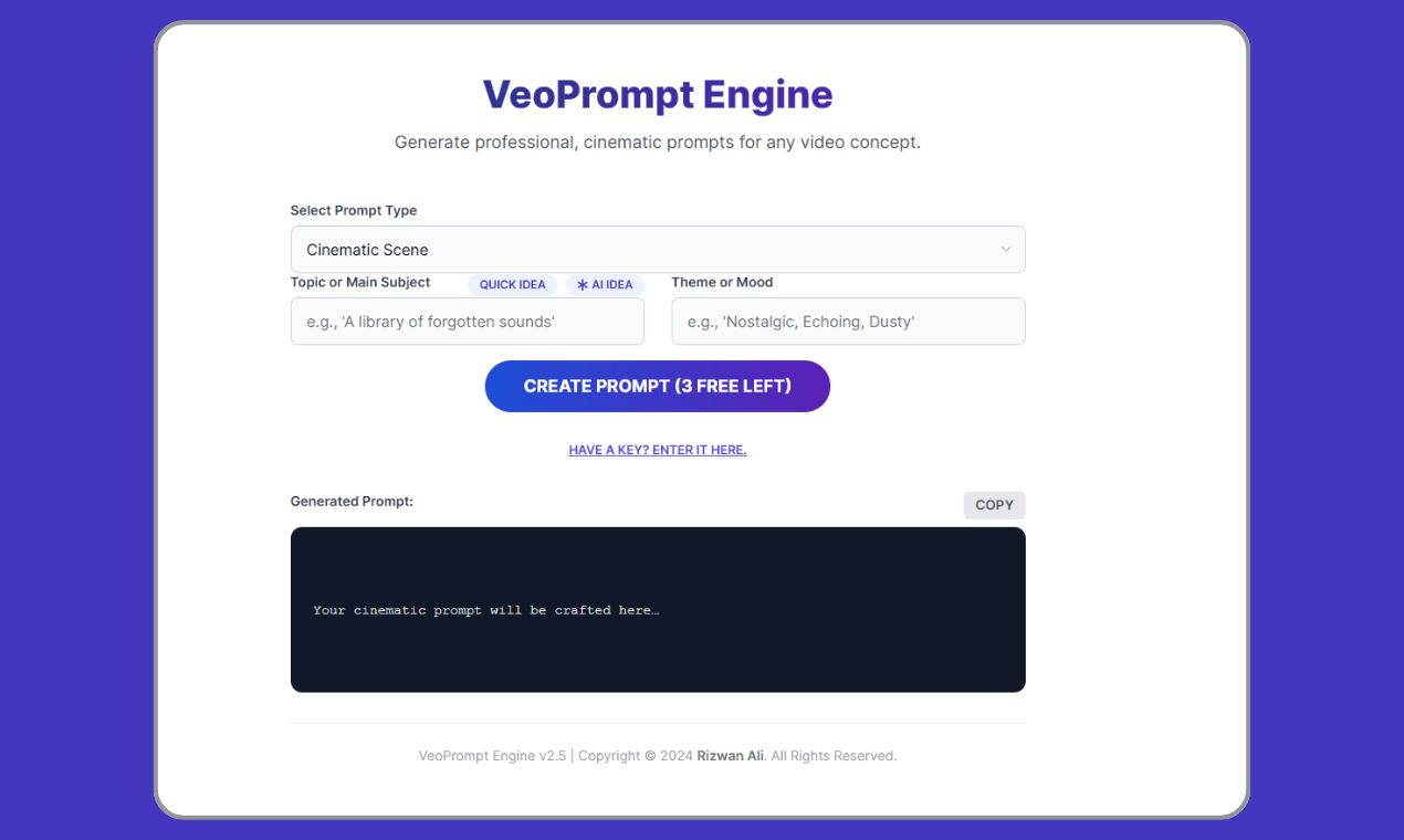 VeoPrompt Engine