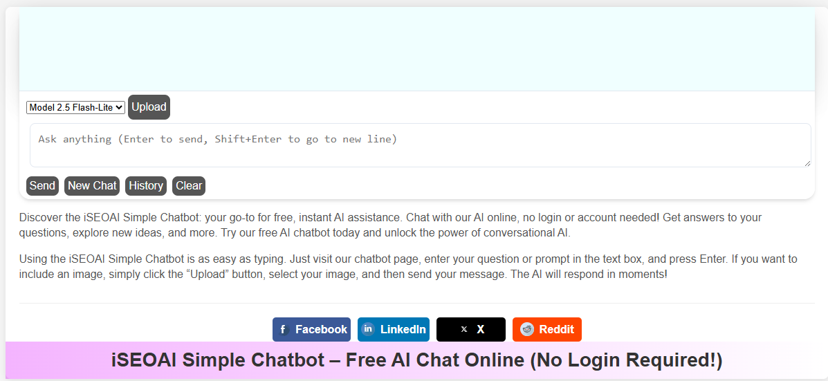 iSEOAI Simple Chatbot