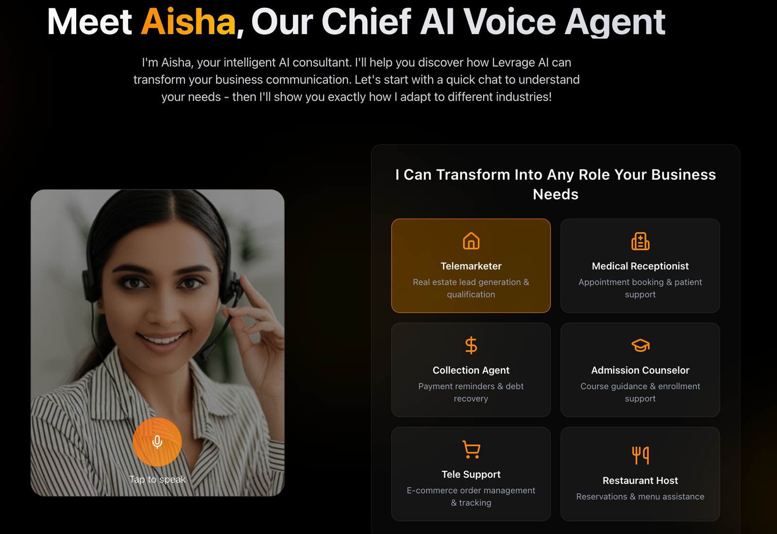 LevrageAI – Plug-&-Play AI Voice Agents