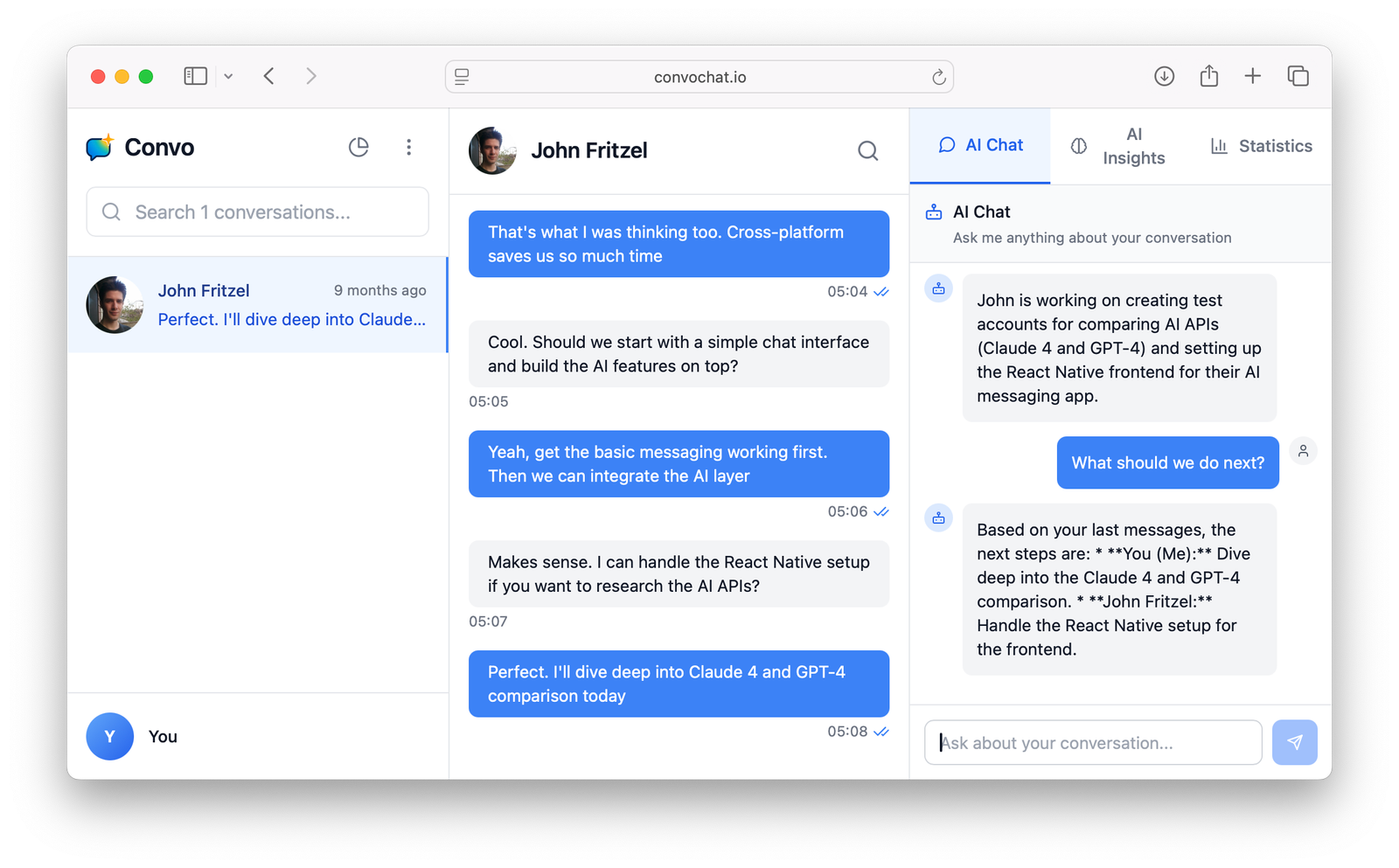 Convo – Chat Insights