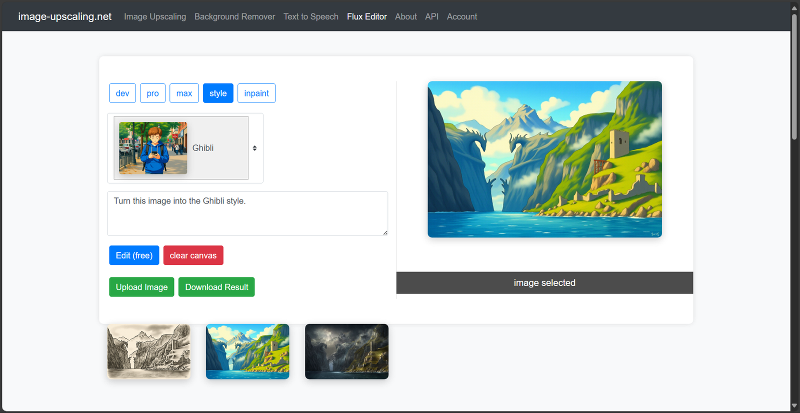 Flux Image Editor