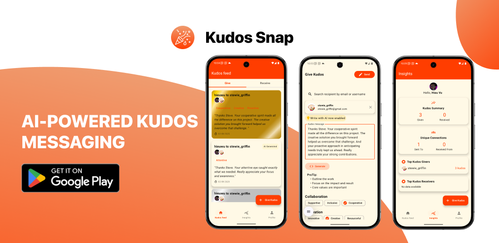 Kudos Snap – AI-Powered Kudos Messaging
