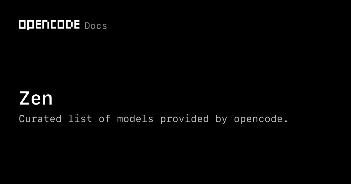 opencode zen