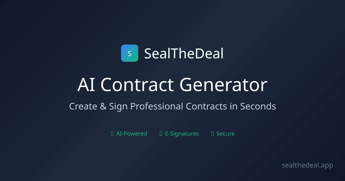 SealTheDeal – AI Contract Generator