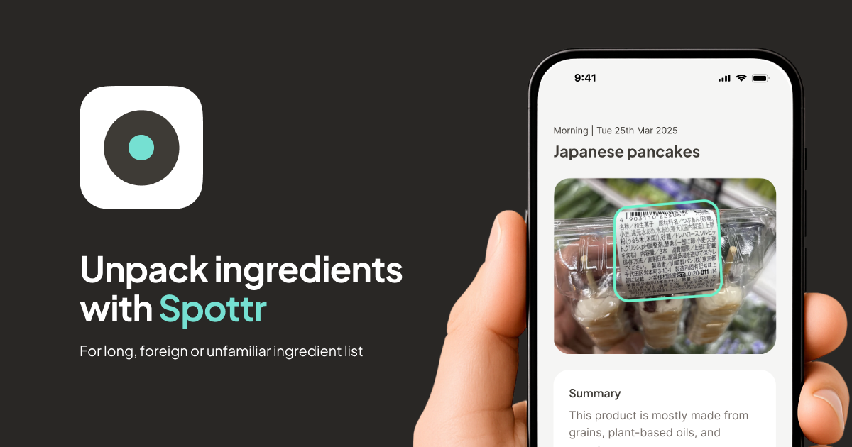 Spottr: AI ingredient scanner