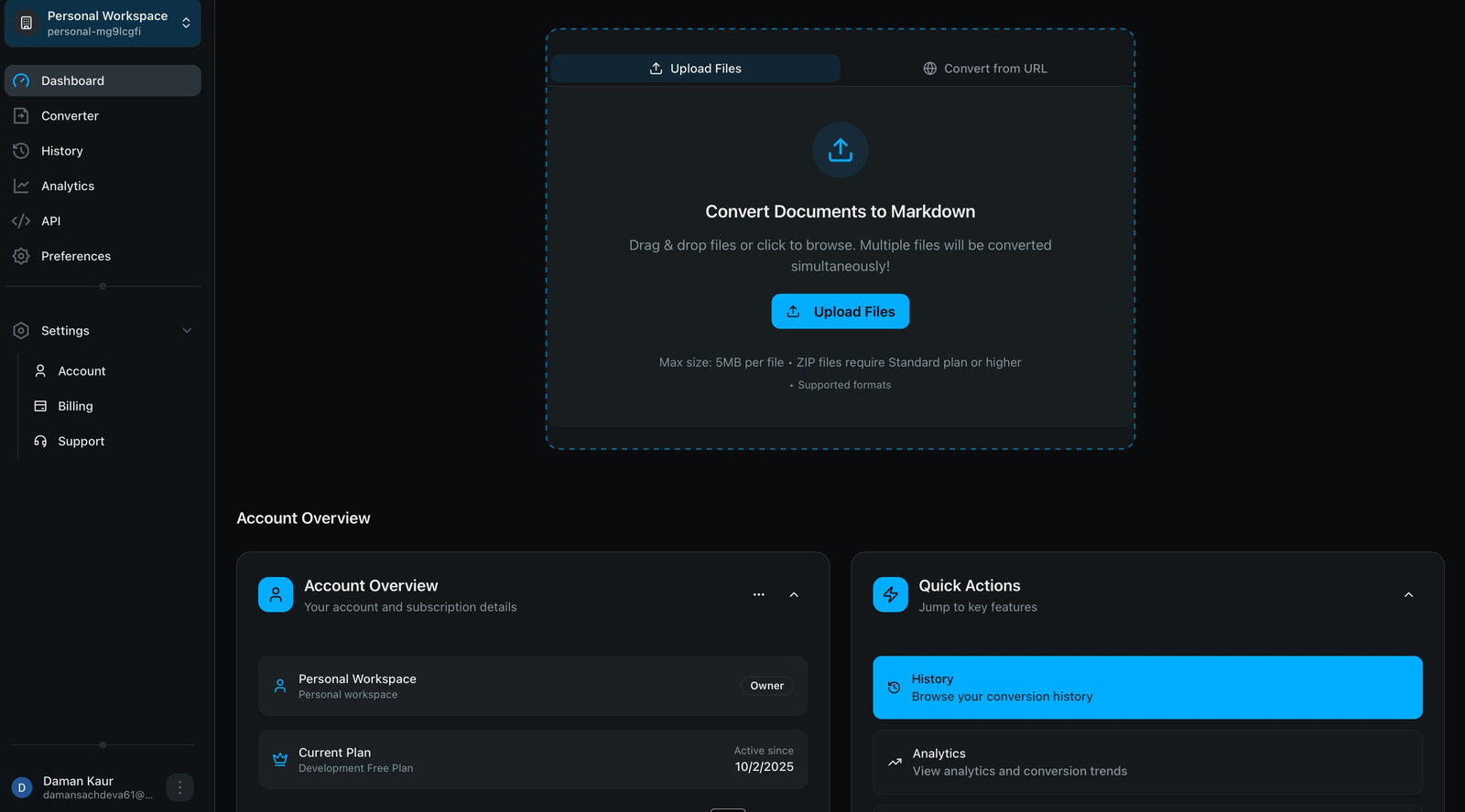 MarkdownConverters: Files → Markdown