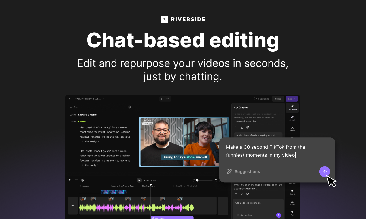 Chat-Based Editing by Riverside