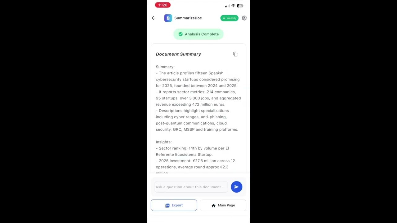 SummarizeDoc: AI Summary & Chat