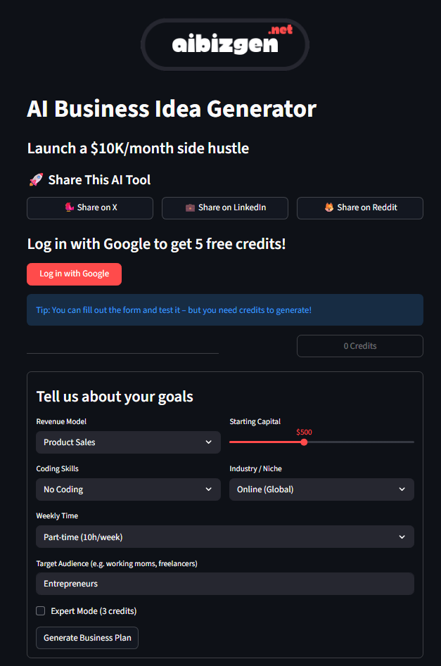 AI Business Idea Generator