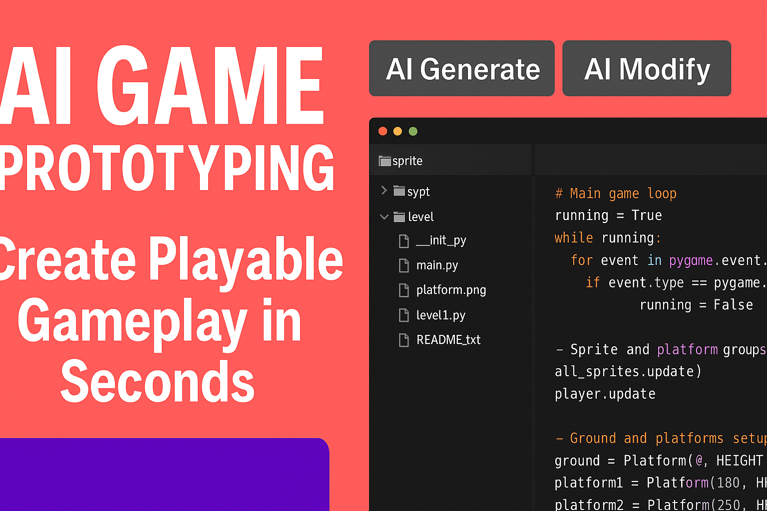 EIDOS — AI IDE for Game Prototyping