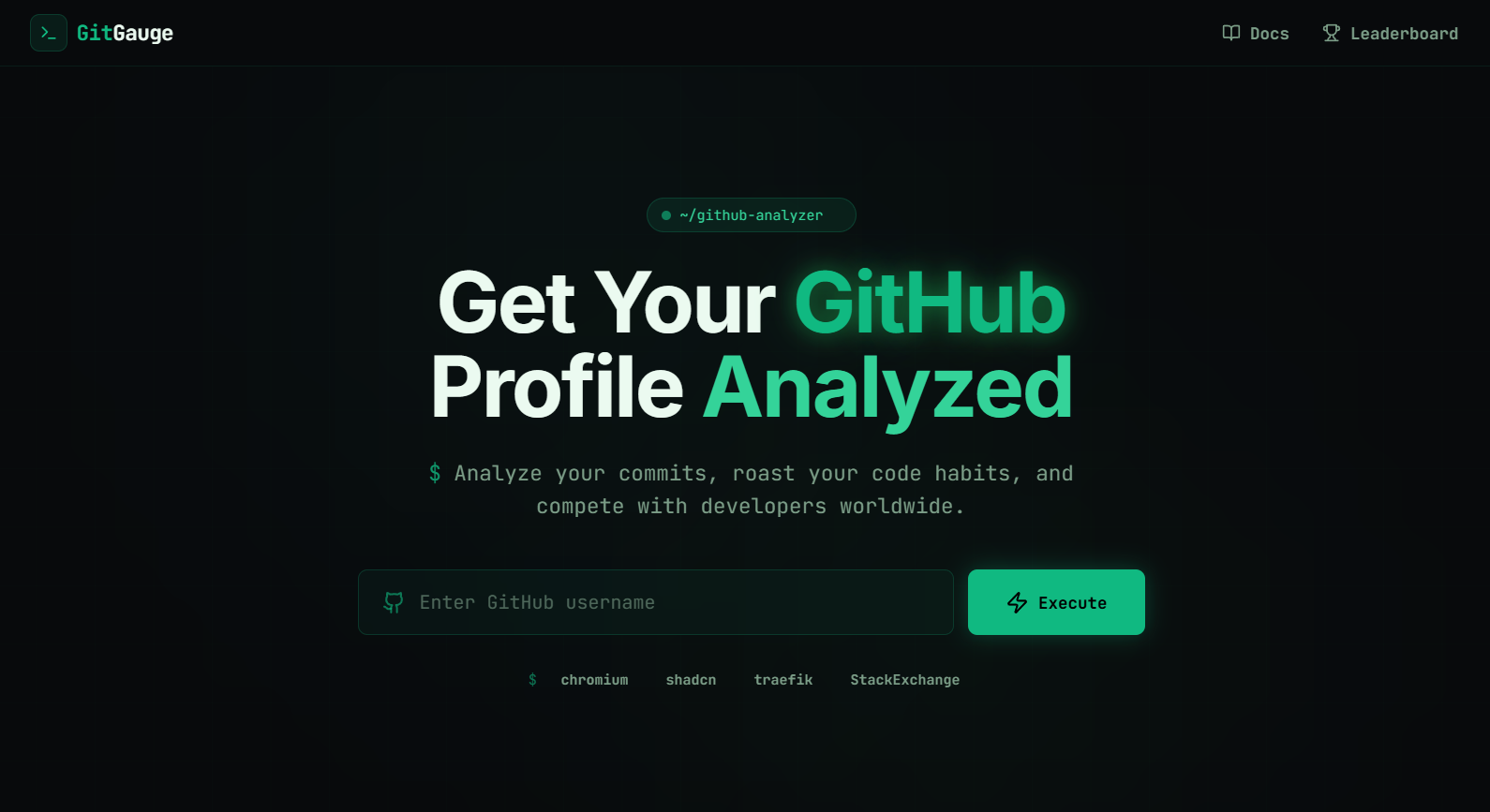 GitGauge — GitHub Profile Analyzer