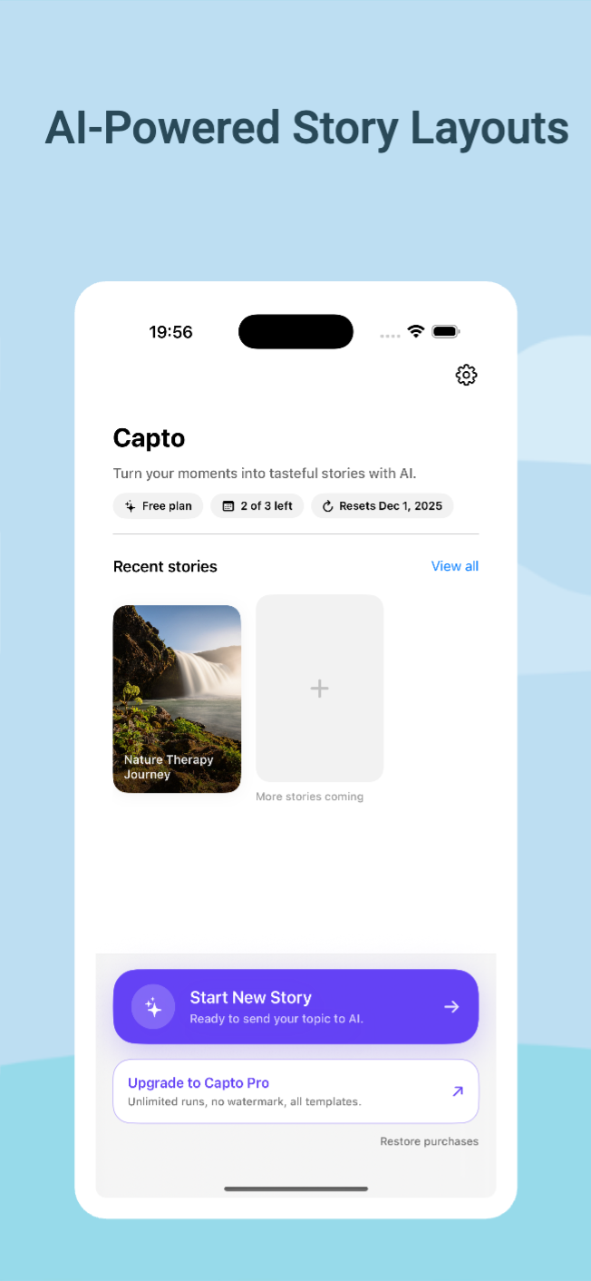 Capto: AI photo stories for IG