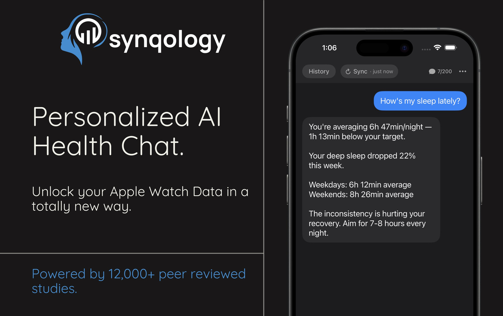 synqology: AI supplement, health tracker