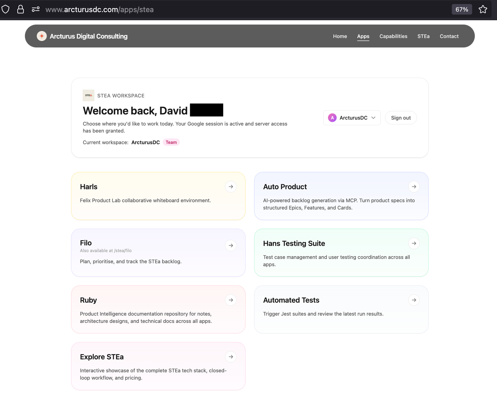 ArcturusDC STEa — Plan • Build • Test