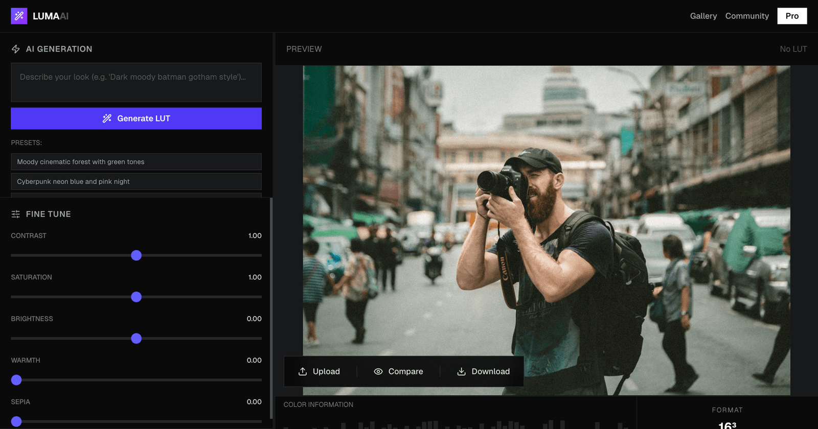 LUTGen – AI-Powered LUT Generator
