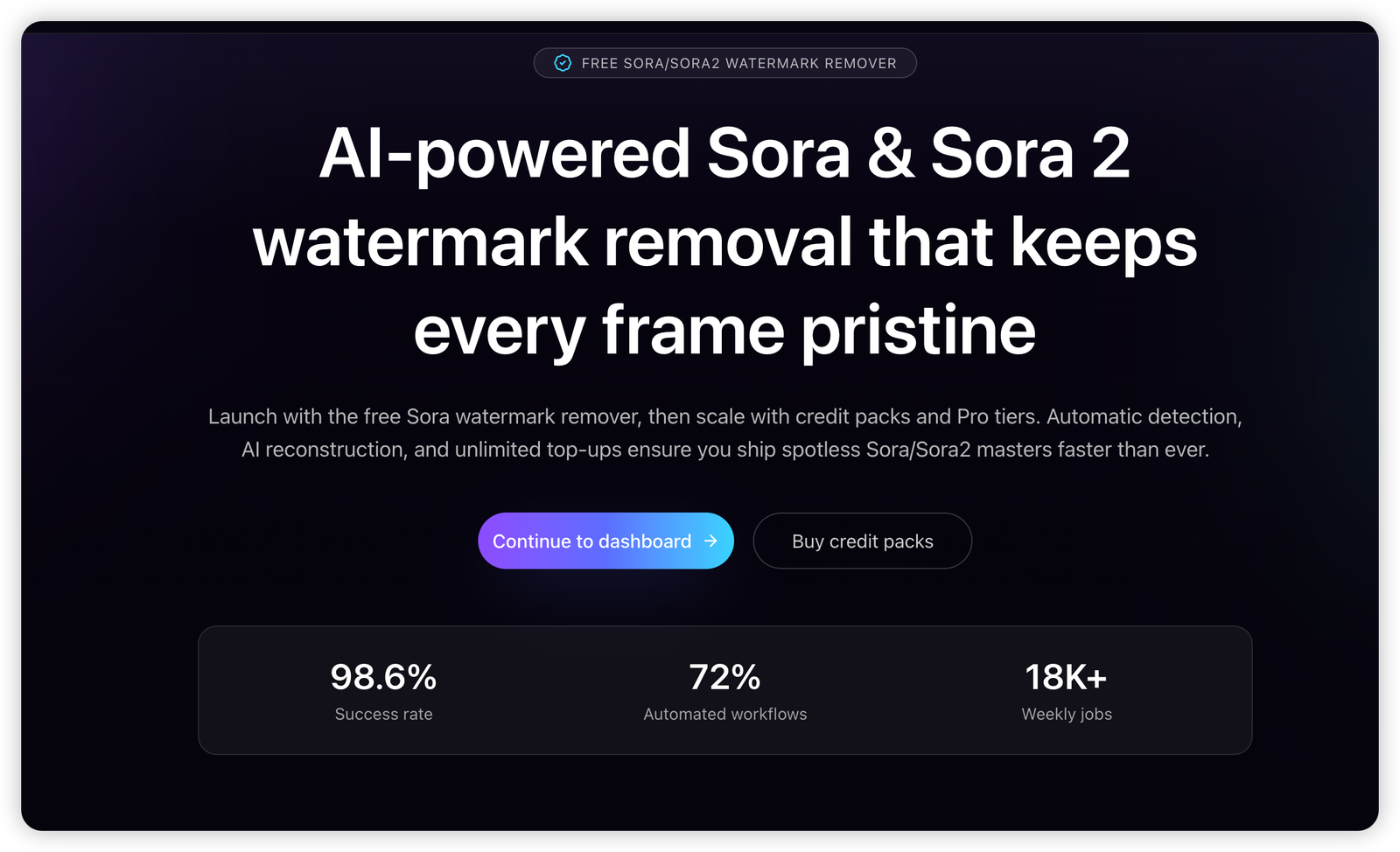 RemoverPro: Sora2 Watermark Remover