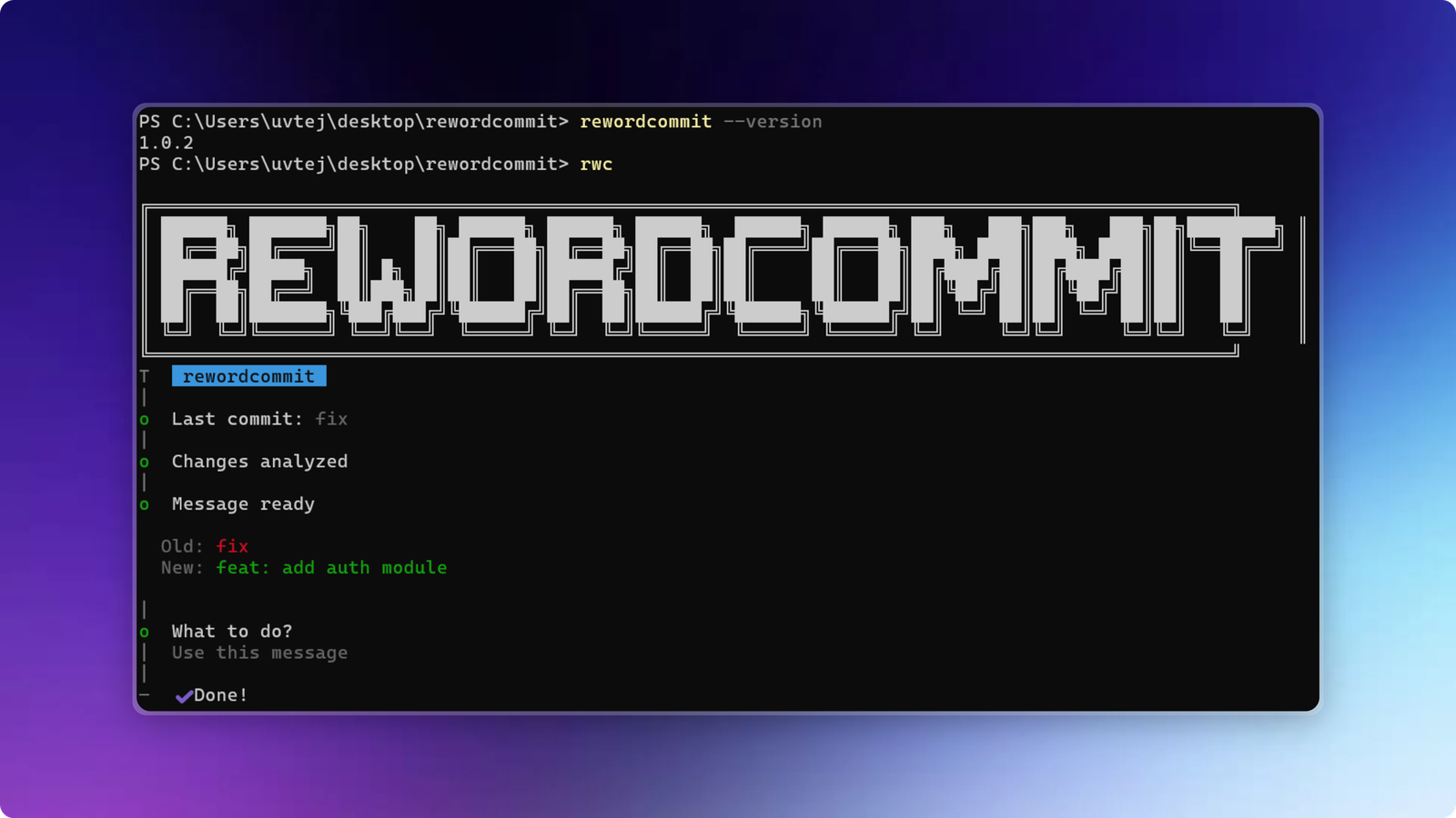 rewordcommit