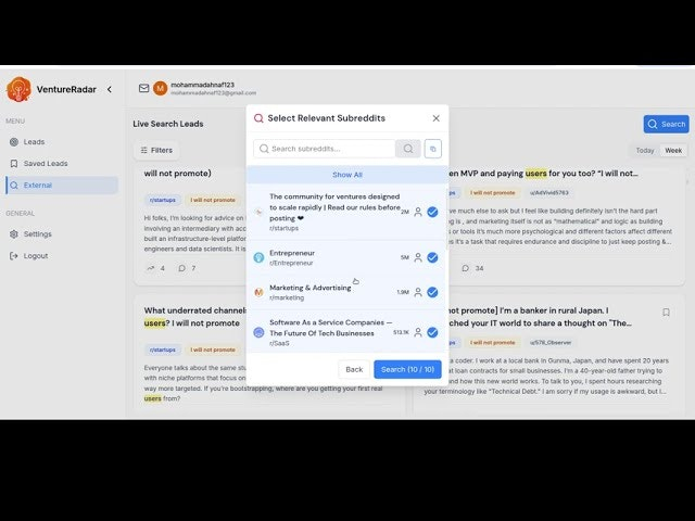 VentureRadar – Marketing using Reddit
