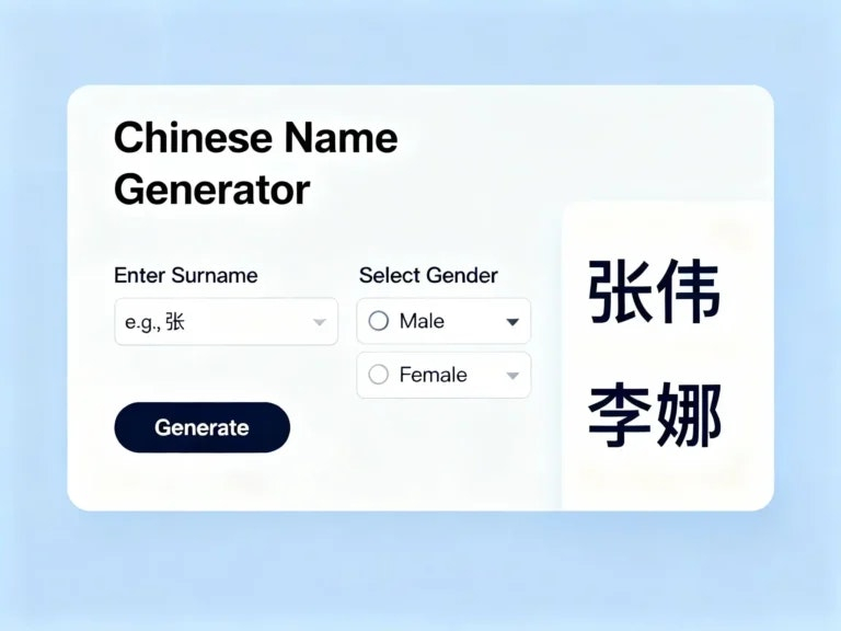 Chinese Name Generator