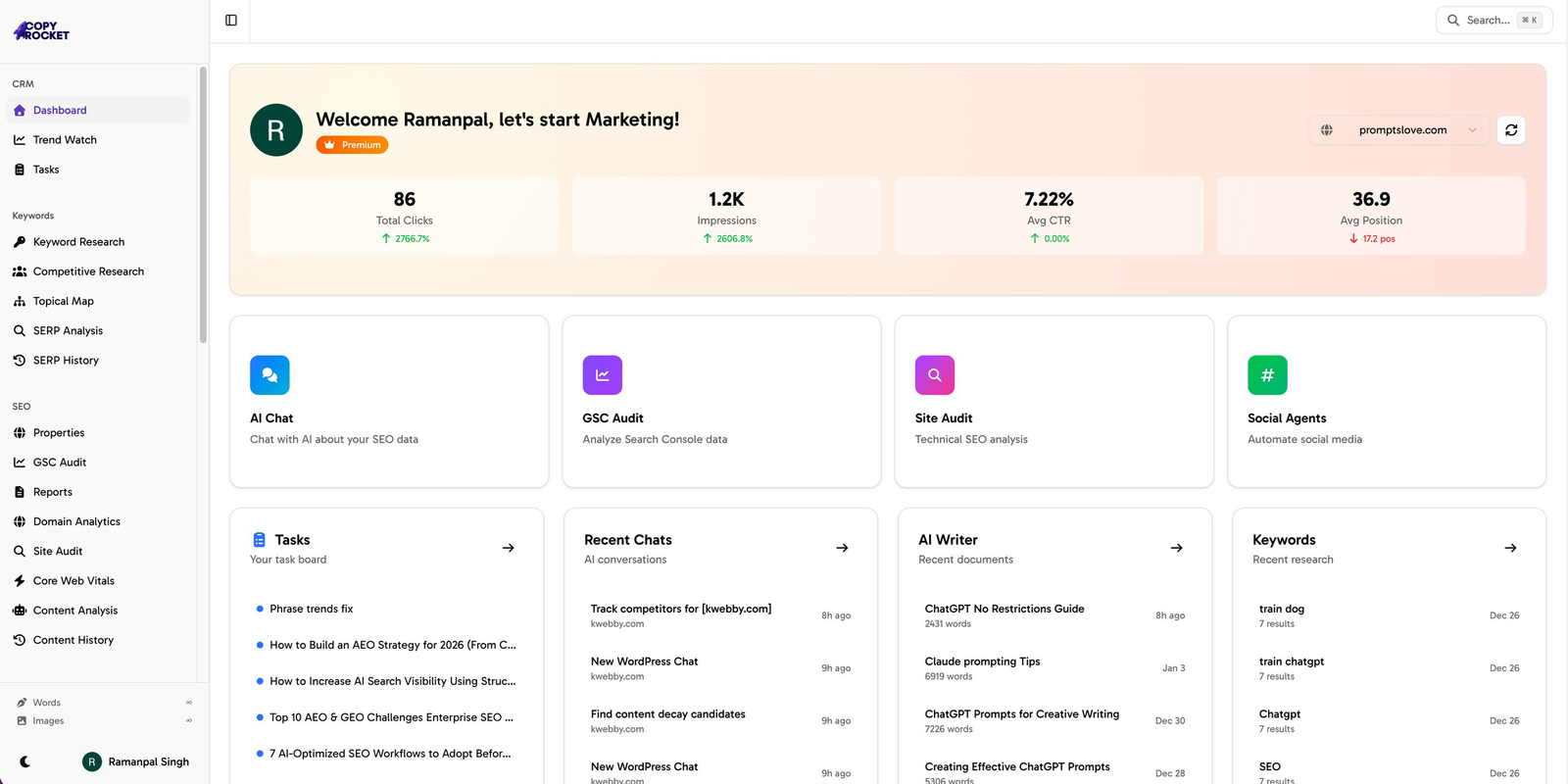 CopyRocket AI – SEO with AI Agents