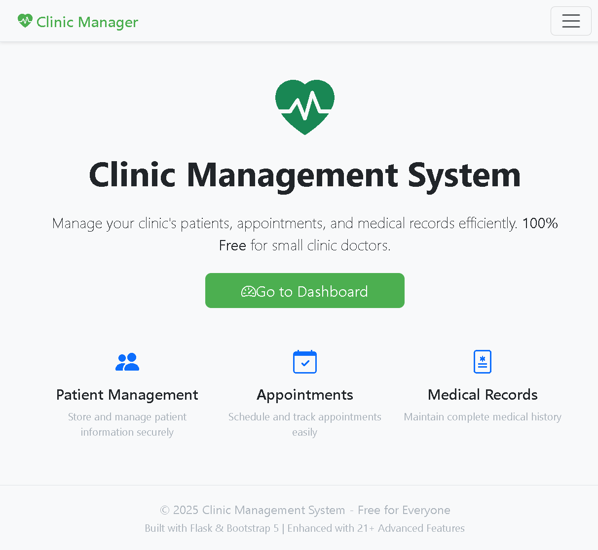 Clinic Management Website
