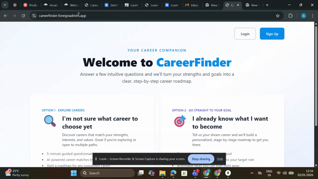Careerfinder – AI Career Roadmap