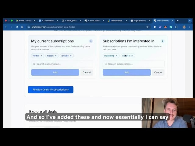Orbit Subscription Deal Finder