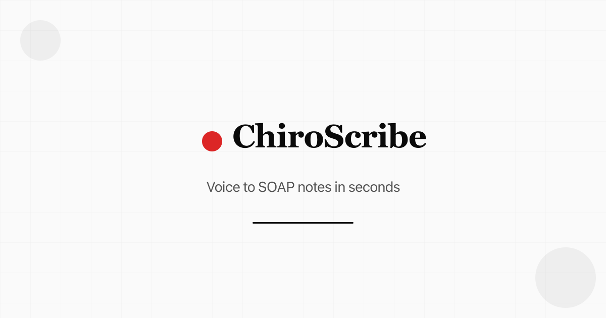 ChiroScribe