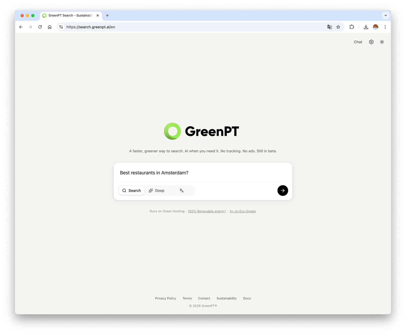 GreenPT Search