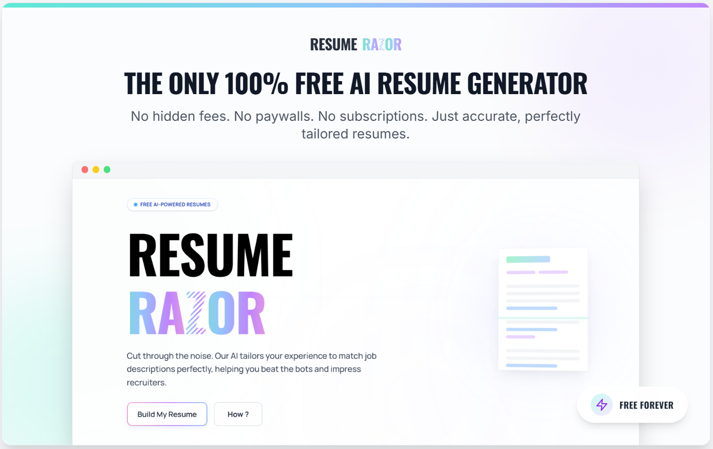 Resume Razor