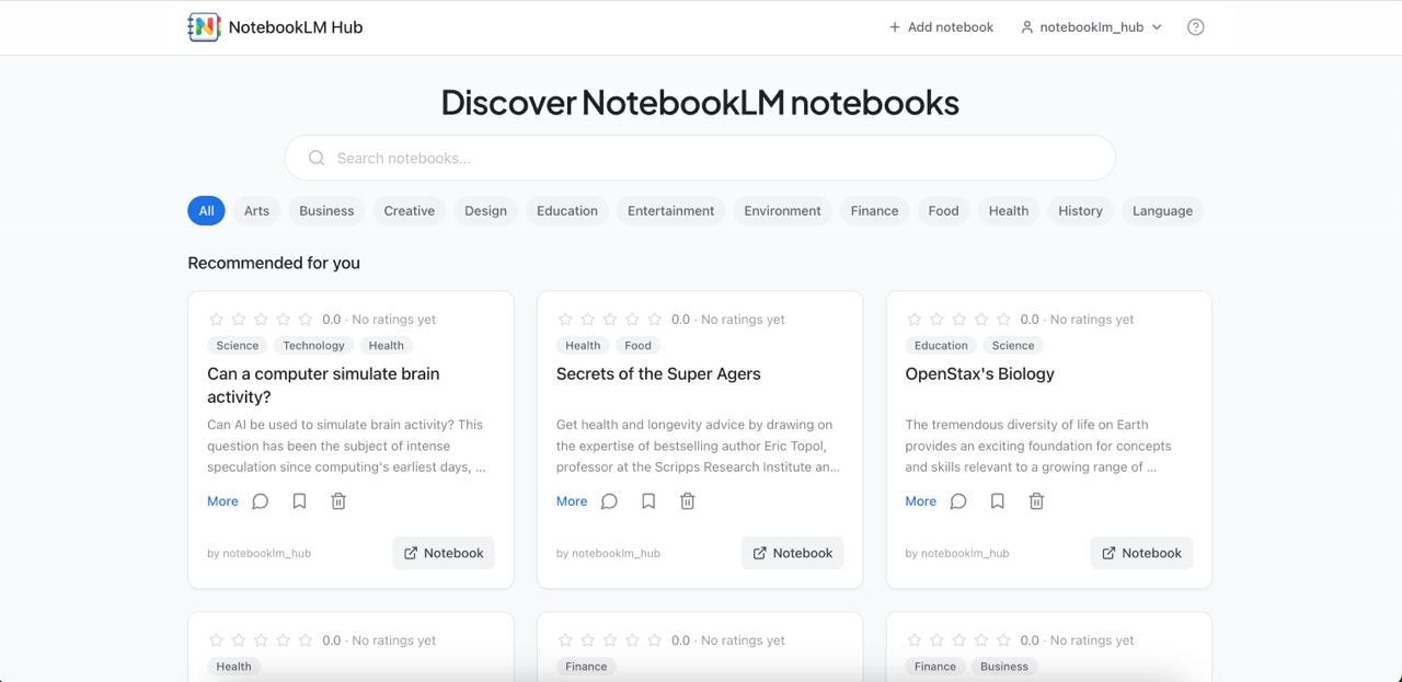 NotebookLM Hub