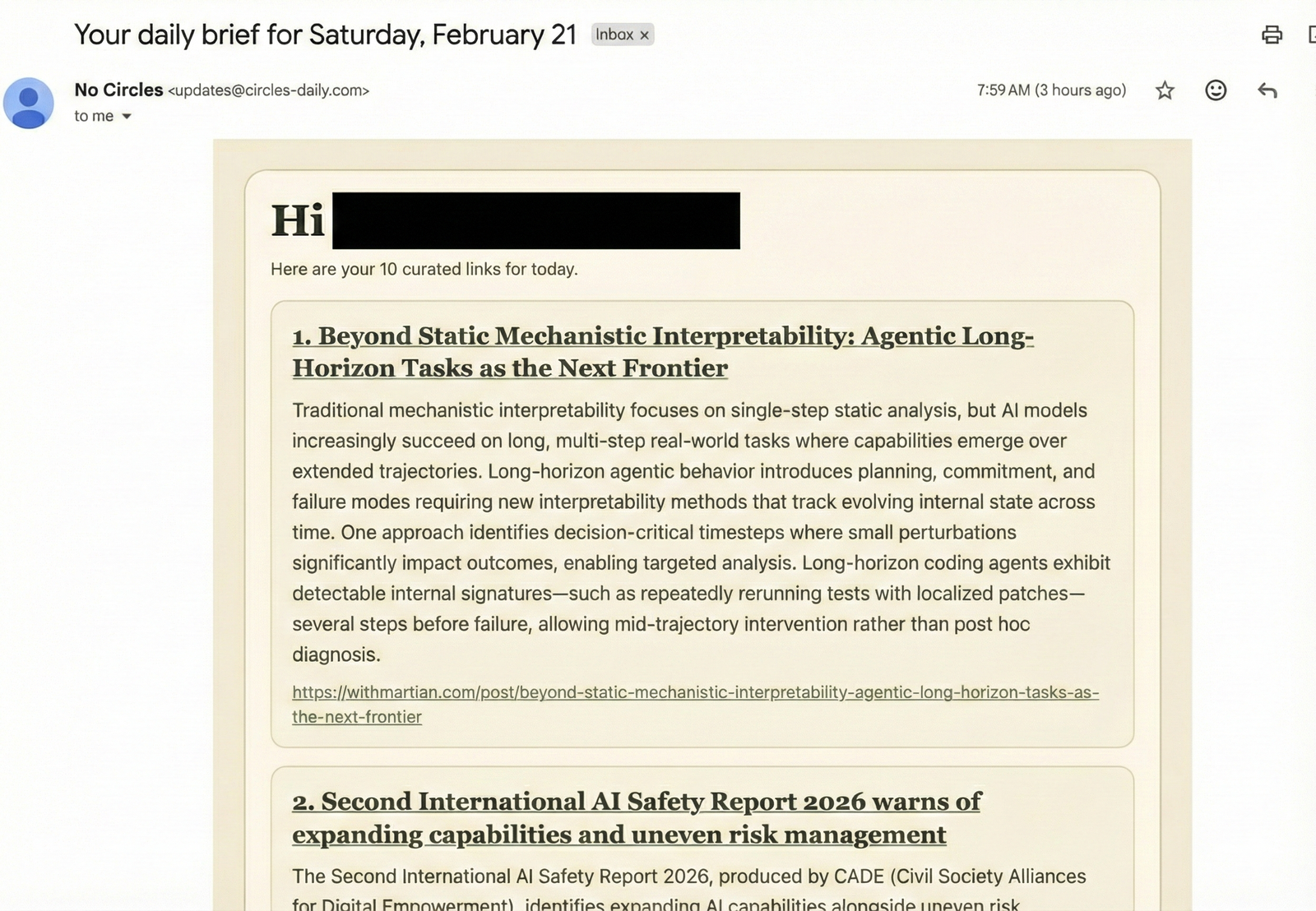 The No-Circles Project