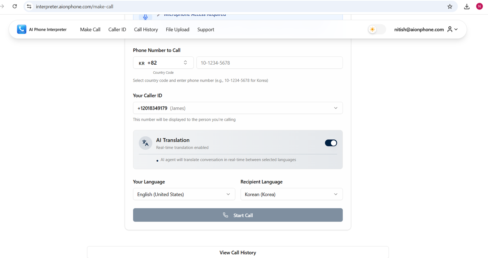 AI Phone Interpreter