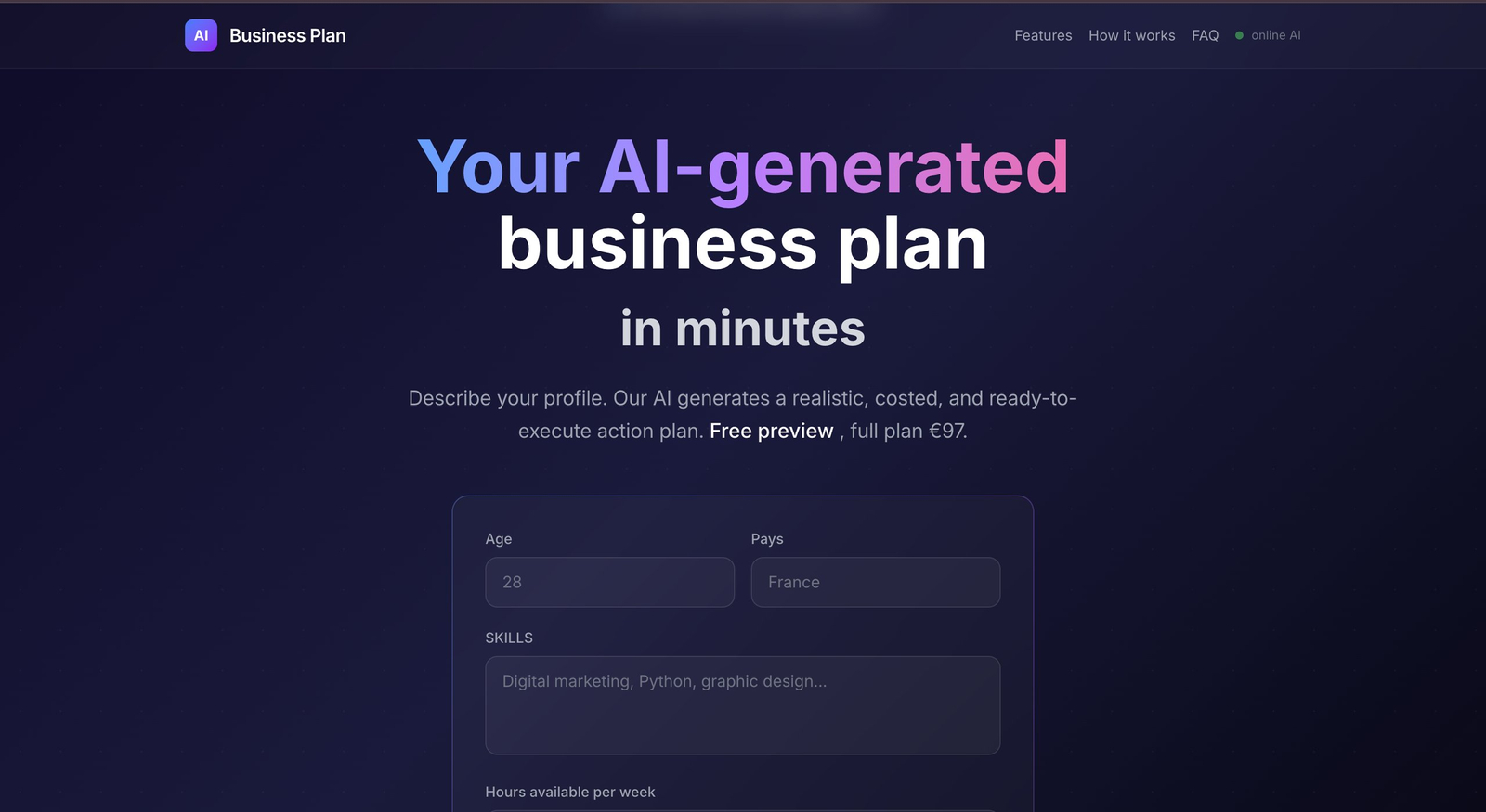 AI Business Plan
